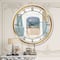Designart 'Glam Cosmetics Blue Accessories Glam Wall Clock